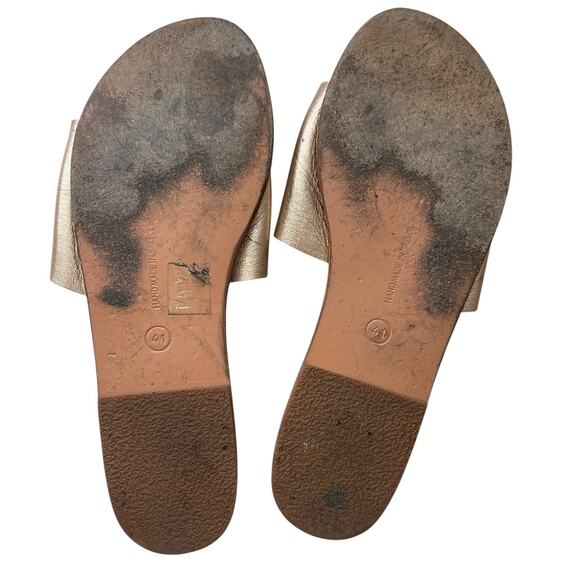 Ancient Greek Sandals EUR 41 US 10 Slide Sandals Rose Gold Casual Basic - Picture 4 of 7